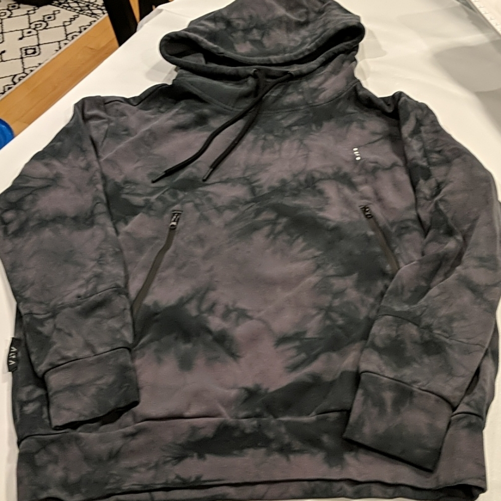 Men's Black Tie-Dye Hoodie